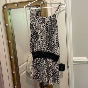 Vintage Havana size small black and white romper
